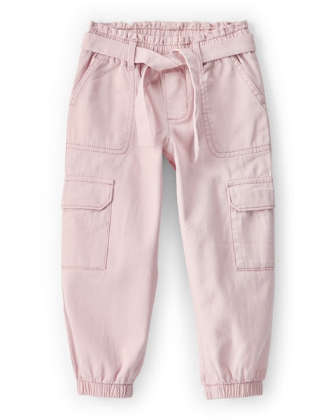 Cotton Cargo Joggers - Pink