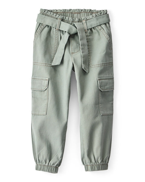 Cotton Cargo Joggers - Green