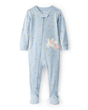 Cargar imagen en el visor de la galería, Unicorn 100% Cotton 2-Way Zip 1-Piece Pajamas - Blue
