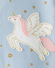 Cargar imagen en el visor de la galería, Unicorn 100% Cotton 2-Way Zip 1-Piece Pajamas - Blue
