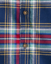 Cargar imagen en el visor de la galería, Woven Shirt Green Navy Plaid
