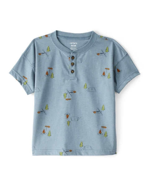 Camping Short-Sleeve Tee - Blue