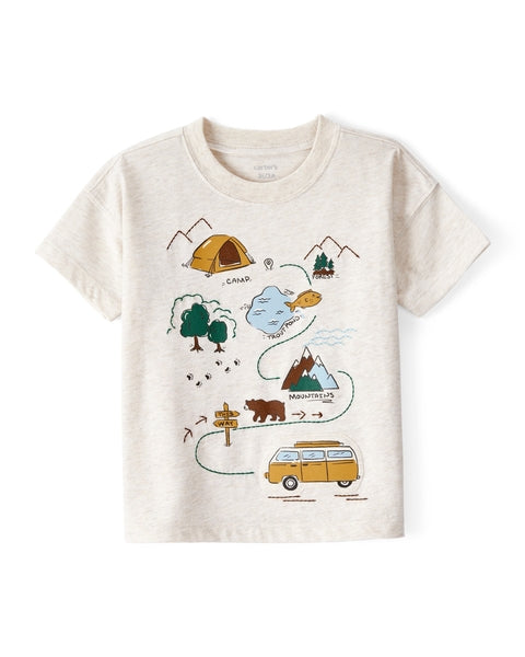 Camping Short-Sleeve Graphic Tee - Ivory