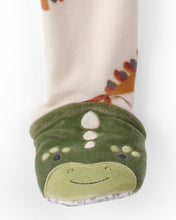 Cargar imagen en el visor de la galería, Dinosaur Print Snug Fit Long-Sleeve 2-Way Zip 1-Piece Pajamas - Tan
