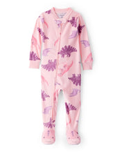 Cargar imagen en el visor de la galería, Dinosaur Snug Fit 2-Way Zip 1-Piece Pajamas - Pink

