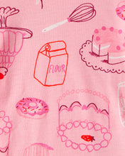Cargar imagen en el visor de la galería, Desserts 100% Cotton Snug Fit 4-Piece Pajamas - Pink/White
