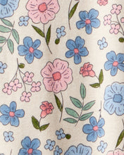 Cargar imagen en el visor de la galería, Flowers 100% Cotton Snug Fit 1-Piece Pajamas - Ivory

