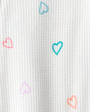 Cargar imagen en el visor de la galería, Heart Cotton Snug Fit 1-Piece Pajamas - White
