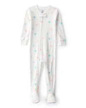 Cargar imagen en el visor de la galería, Heart Cotton Snug Fit 1-Piece Pajamas - White
