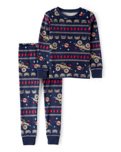 Cargar imagen en el visor de la galería, 2PC Velour Navy Monster Trucks
