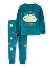 Cargar imagen en el visor de la galería, Monster DreamPlush Snug Fit 2-Piece Pajamas - Teal
