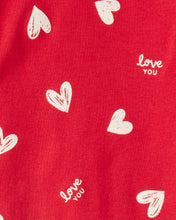 Cargar imagen en el visor de la galería, Valentine's Day Heart 100% Cotton Snug Fit 2-Piece Pajamas - Red
