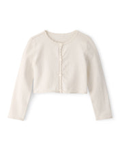Cargar imagen en el visor de la galería, Pointelle Cardigan Sweater - Cream
