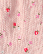 Cargar imagen en el visor de la galería, Conjunto De 2 Piezas De Playera Y Falda Con Fresas Rosa
