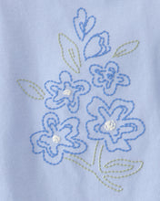 Cargar imagen en el visor de la galería, 2-Piece Floral Top &amp; Skort Set - Blue
