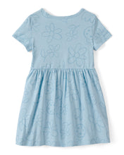 Cargar imagen en el visor de la galería, Floral Ladybug Short-Sleeve Dress - Blue

