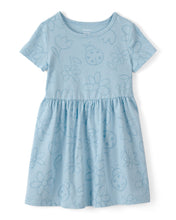 Cargar imagen en el visor de la galería, Floral Ladybug Short-Sleeve Dress - Blue
