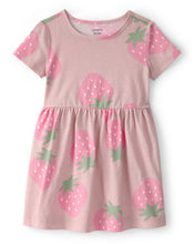 Cargar imagen en el visor de la galería, Strawberry Short-Sleeve Dress - Pink
