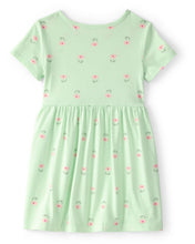 Cargar imagen en el visor de la galería, Floral Short-Sleeve Dress - Green
