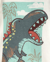 Cargar imagen en el visor de la galería, Dinosaur 100% Cotton Snug Fit 4-Piece Pajama Set - Blue/Grey

