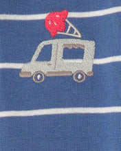 Cargar imagen en el visor de la galería, 2-Pack Ice Cream Truck 100% Cotton Snug Fit 1-Piece Pajama - Blue/Ivory

