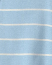 Cargar imagen en el visor de la galería, Alligator Striped 100% Cotton Snug Fit 1-Piece Pajama - Blue
