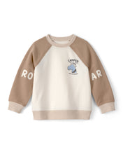 Cargar imagen en el visor de la galería, Dinosaur French Terry Pullover Sweatshirt - Brown/Ivory
