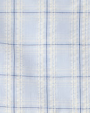 Cargar imagen en el visor de la galería, Plaid Ruffle-Sleeve Dress - Blue/White

