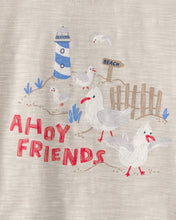 Cargar imagen en el visor de la galería, 2-Piece Seagull Top &amp; Short Set - Brown/Blue
