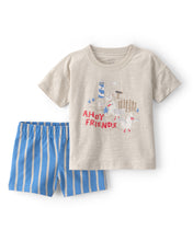 Cargar imagen en el visor de la galería, 2-Piece Seagull Top &amp; Short Set - Brown/Blue
