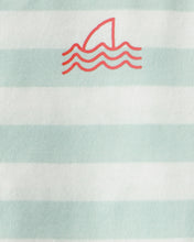 Cargar imagen en el visor de la galería, 2-Piece Shark Striped Top &amp; Short Set - Blue/Ivory
