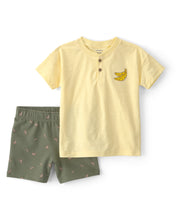 Cargar imagen en el visor de la galería, Conjunto De 2 Piezas De Playera Con Banana Y Short
