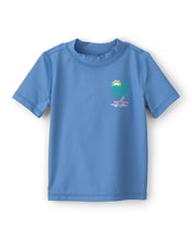 Cargar imagen en el visor de la galería, Palm Tree Short-Sleeve Rashguard - Blue
