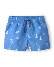 Cargar imagen en el visor de la galería, Sailboat Swim Trunks - Blue

