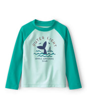 Cargar imagen en el visor de la galería, Whale Long-Sleeve Rashguard Top - Green
