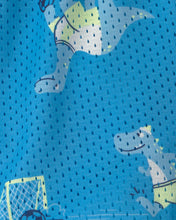 Cargar imagen en el visor de la galería, Short De Malla De Dinosaurios Azul
