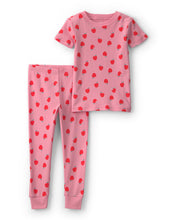 Cargar imagen en el visor de la galería, Pijama De 2 Piezas 100% Algodón De Manzanas Rosa
