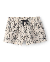 Cargar imagen en el visor de la galería, Floral Crinkle Shorts - Black/Ivory
