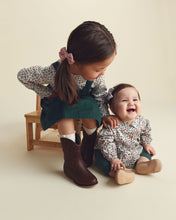 Cargar imagen en el visor de la galería, 2-Piece Floral Corduroy Long-Sleeve Dress Set
