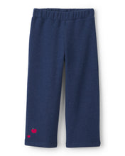 Cargar imagen en el visor de la galería, 2-Piece Apple Striped Fleece Long-Sleeve Top &amp; Pant Set - Navy Blue/Cream
