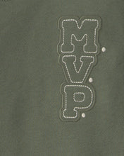 Cargar imagen en el visor de la galería, 2-Piece 'MVP' French Terry Long-Sleeve Top &amp; Pant Set - Olive Green
