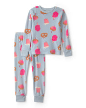 Cargar imagen en el visor de la galería, 2-Piece Festival Treats 2-Piece DreamPlush Snug Fit Pajama Set - Blue
