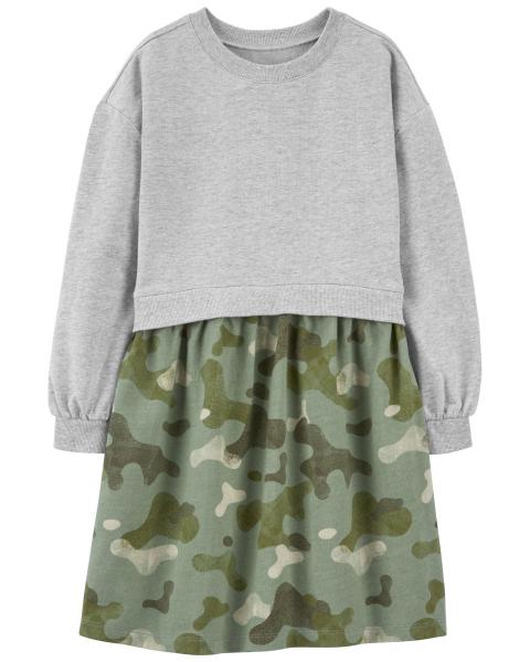 Camo Sweatshirt Dress