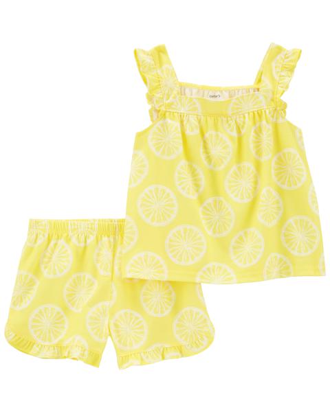 2-Piece Lemon Loose Fit Pajama Set