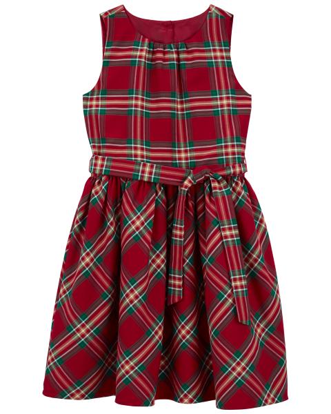 Plaid Sateen Holiday Dress