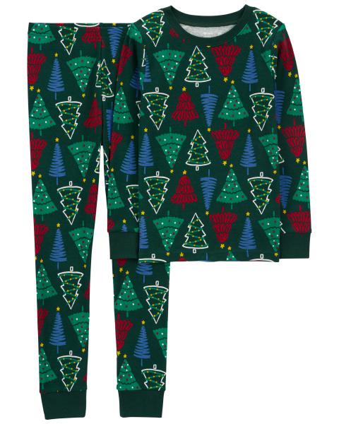 2-Piece Christmas Tree 100% Snug Fit Cotton Pajamas