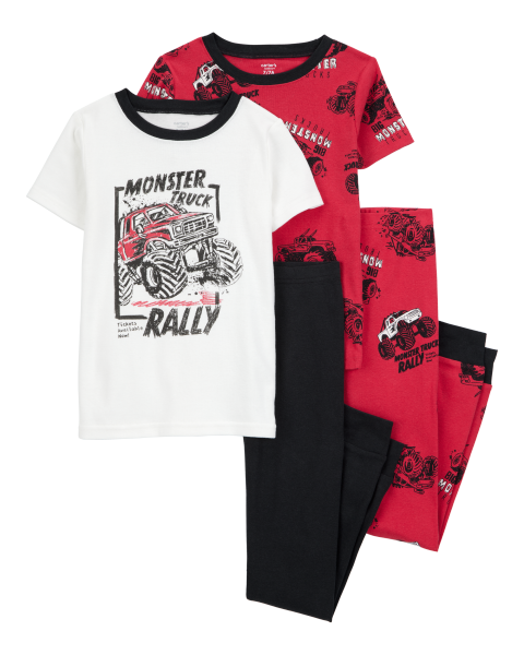 4-Piece Truck Cotton Pajamas