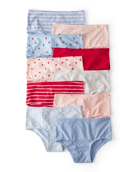 10-Pack Strawberry Print Bikini Underwear