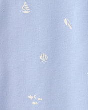 Cargar imagen en el visor de la galería, Mermaid 100% Cotton Snug Fit 4-Piece Pajama Set - Blue/Ivory
