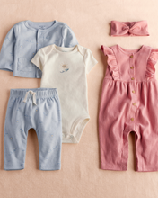 Cargar imagen en el visor de la galería, 2-Piece Jumpsuit &amp; Headwrap Set - Pink
